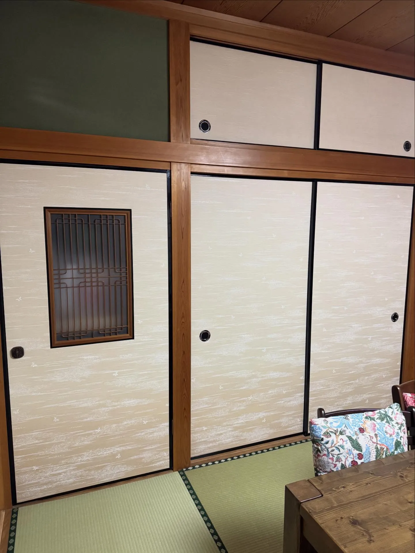 金沢屋 折尾・黒崎店 襖の張替とクッションフロアの張替を行い...